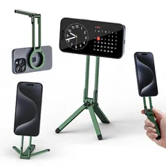 【新品】 Ulanzi MA30 スマホ三脚 ミニ三脚 全金属製 magsafeに対応 折りたたみ式 持ち運び便利 スタンド＆手持ちモード 361度回転 自撮り棒 スマホスタンド 携帯スタンド 安定 軽量 角度調整可能 横置き/縦置き 卓上三脚 セルフィー 1