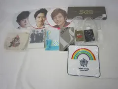  中古品 嵐 二宮和也 のみ 5×20 他 うちわ ペンライト ツアーグッズ CD 等 グッズセット