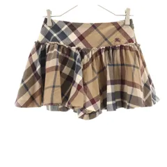 BURBERRY LONDON BLUE LABEL バーバリー ロンドン ブルーレーベル チェック柄 ギャザー ショートパンツ 36 ベージュ 三陽商会 レディース 古着