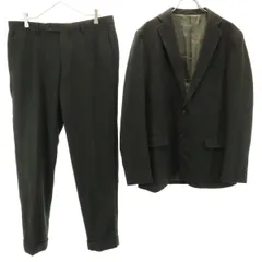 UNITED ARROWS GREEN LABEL RELAXING ユナイテッドアローズ グリーンレーベルリラクシング ウールブレンド テーラードジャケット 上下 セットアップ XL グリーン系 メンズ 古着