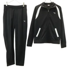 美品 PUMA プーマ トラックジャケット 上下 セットアップ S ブラック ジャージ レディース 古着