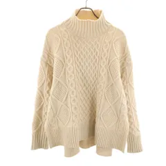 FREAK'S STORE フリークスストア 長袖 ハイネック セーター F アイボリー アランニット レディース 古着