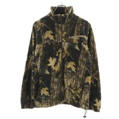 Columbia コロンビア リアルツリー柄 スティーンズ フリースジャケット M ベージュ アウトドア メンズ 古着