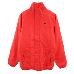 美品 NIKE GOLF ナイキゴルフ ウインドブレーカー M レッド メンズ 古着