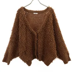 ITEMS URBAN RESEARCH アイテムズ アーバンリサーチ 長袖 プードル ニットカーディガン FREE ブラウン レディース 古着