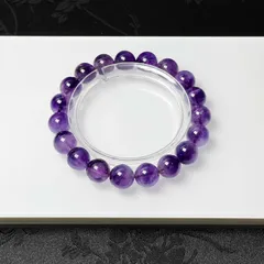 上級 EU製★パープルスーパーセブン★パワーストーン ブレスレット 天然石 綺麗 お守り ギフト 10.2-10.7mm ZB9612