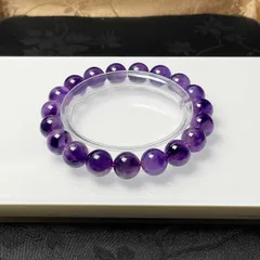 逸品 EU製★パープルスーパーセブン★パワーストーン ブレスレット 天然石 綺麗 お守り ギフト 10.3-10.6mm ZB9613