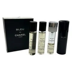 CHANEL シャネル BLEU DE CHANEL ブルードゥシャネル トラベル スプレイ 20ml×3 香水 フレグランス メンズ 持ち運び コンパクト 中古 W４