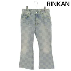 ルイヴィトン 24SS RM241 GRT HQD70E ダミエ総柄ブーツカットデニム