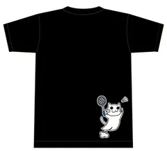 YONEX(ヨネックス) Tシャツ ドライ 半袖 バドミントン【ねこ ジャンプ】【16500】練習用 練習着 ブラック