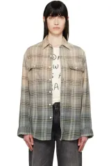 R13 カットオフチェック柄長袖シャツ R13 カットオフチェック柄長袖シャツ R13 カットオフチェック柄長袖