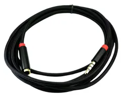 【迅速発送】CNCTWO(コネクトツー) 3.5mm オーディオケーブル 4極TRRS 高耐久性ナイロン編み AUX Hi-Fi音質再生 多重シールド 金メッキ スマホ ヘッドホン イヤホン PS4 スピーカー (4極3.5mm延長2m)