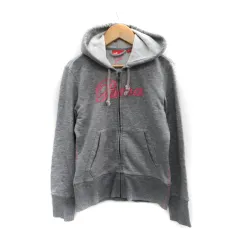 プーマ PUMA パーカー ジャケット ミドル丈 ジップアップ ロゴ刺繍 M グレー /SM29