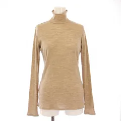 セオリーリュクス theory luxe 23AW OLIVIA JERSEY リブニット 長袖 タートルネック 薄手 ストレッチ ウール 38 ベージュ タグ付き /BB