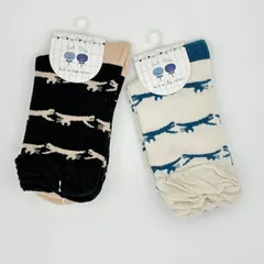 【 お得な 2点セット！】　靴下　ソックス　レディース　22～24㎝