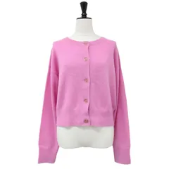 JOURNAL STANDARD LESSAGE ジャーナルスタンダード レサージュ カーディガン ピンク サイズ:FREE 23秋冬 カシミヤ 100 クルーネック ショート丈 ニットカーディガン トップス【レディース】