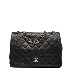 シャネル マトラッセ ココマーク チェーン ショルダーバッグ ハンドバッグ ブラック ラムスキン レディース CHANEL【234-39556】