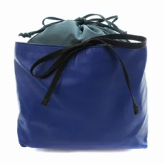マルニ MARNI バックパック リュックサック 巾着 ナイロン レザー 緑 グリーン 青 ブルー /JSのサムネイル