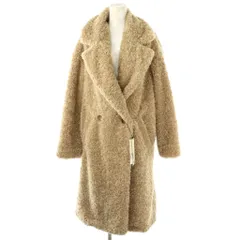 ザラ ZARA ボア ロングコート アウター ダブル XS ベージュ /DF ■OS