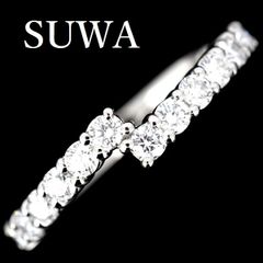 SUWA Ptサファイア ダイヤモンドリング プラチナ ダイヤ - メルカリ