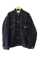 ビューティフルピープル beautiful people 25SS selvedge denim square big blouson セルビッチ デニム スクエア ビッグ ブルゾン ジャケット 1525102027 38 インディゴ 250611のサムネイル