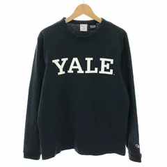 チャンピオン CHAMPION イェール大学 YALE UNIVERSITY ロングスリーブTシャツ LONG SLEEVE T-SHIRT ロンT カットソー クルーネック 長袖 ロゴプリント L 紺 ネイビー C5-P401 /YT