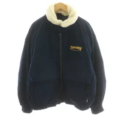 スラッシャー THRASHER ミリタリージャケット ブルゾン コーデュロイ ジップアップ 襟ボア ロゴ 刺繍 XL 紺 ネイビー TH25AW12 /AN51