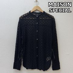 新品未使用】メゾンスペシャル ベロア レース シアー シャツ 完売品 
