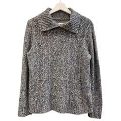 Leilian レリアン カシミヤニット カシミヤ100% ケーブル ブルー ホワイト 11サイズ レディース 冬 ゴーゴー古着マルイ草加店2327