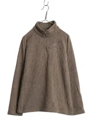 【お得なクーポン配布中!】 ノースフェイス セーター フリース ハーフジップ メンズ M 古着 アウトドア 裏起毛 プルオーバー ジャケット ブルゾン ハイネック ブラウン