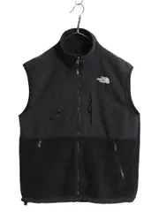 【お得なクーポン配布中!】 ノースフェイス デナリ ベスト メンズ S 古着 アウトドア 前開き 重ね着 フルジップ フリース ナイロン ワンポイント ハイネック ブラック