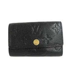 【名古屋】ルイヴィトン キーケース ミュルティクレ6 M64421 モノグラム アンプラント イニシャル入り 黒 GD金具 小物