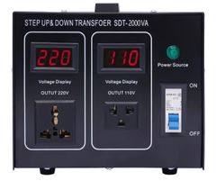 2000W LED 電圧変換器 変圧器 電力 ステップアップ ダウン 110V 120V 220V 240V。