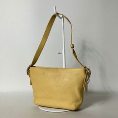 COACH コーチ レザー ハンドバッグ 白 アイボリー 黄 イエロー 1076