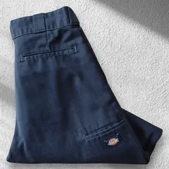 ■古着 Dickies ディッキーズ ダブルニー ワークパンツ チノ LOOSE FIT 85283DN 濃紺 W30L32【D1595】