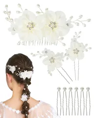 【迅速発送】髪飾り ヘアアクセサリー ヘッドドレス 花 パール ヘアピン 発表会 結婚式 お呼ばれ パーティー ドレス 浴衣 着物 袴 卒業式 和装 小物