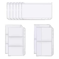 【迅速発送】YFFSFDC リフィル 10枚セット A6 バイブルサイズ リフィル 6穴システム手帳用 メモ帳 リフィル 半透明3種類 名刺ファイル 手帳用リフィル バイブルサイズ