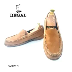 REGAL リーガル ドライビングシューズ モカシン 23cm レザー ブラウン 人気モデル 日本製 通勤 通学 カジュアル 軽量 柔らか WEST COAST COLLECTION スリッポン フラットシューズ ローファー メンテナンス済 hws02172
