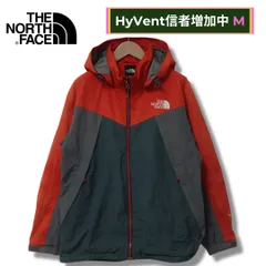ノースフェイス ナイロンジャケット M ハイベント HYVENT グレー レッド THE NORTH FACE ロゴ刺繍 マウンテンパーカー ストリート Y2K アメカジ テック 古着 A861