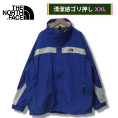 ノースフェイス HyVent マウンテンジャケット XXL ブルー THE NORTH FACE ハイベント ロゴ刺繍 ストリート Y2K オーバーサイズ ビッグシルエット ゆるだぼ スケーター テック ナイロンジャケット マウンテンパーカー 古着 Z204