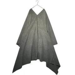 ISSEY MIYAKE(イッセイミヤケ) Wild Stitch Wide Wool Poncho Cape ワイルドステッチ ワイド ウール ポンチョ マント ME33AD014 FREE チャコールグレーのサムネイル