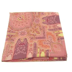 エトロ ストール ショール ウール シルク ペイズリー柄 大判 イタリア製 ブランド レディース ピンク/パープル ETRO 【中古】