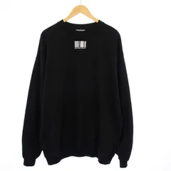 ヴェトモン VETEMENT 22SS VTMNTS BARCODE SWEATSHIRT バーコードスウェットシャツ トレーナー 長袖 L 黒 VL14CW100B /KH ☆AA★のサムネイル
