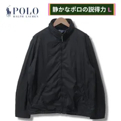 ポロ ラルフローレン Polo by Ralph Lauren 中綿 ジャケット ブラック L 相当 表記 M ポニー 刺繍 ブルゾン ライトダウン 90s ヴィンテージ アメカジ ストリート オーバーサイズ Y2K 古着 Z207