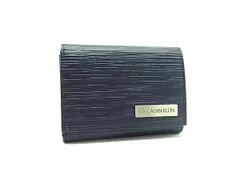 ■新品同様■ Calvin Klein カルバンクライン レザー 三つ折り 財布 ウォレット 札入れ 小銭入れ カード入れ ネイビー系 DI6290