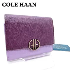 COLE HAAN コールハーン レザー 三つ折り 財布 レディース パープル系