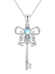 在庫処分 鍵 ペンダント シルバー925 人気 アレルギー対応 おしゃれ シンプル 上品 ムーンストーン デート 結婚式 パーティー プレゼント ギフト レディース ジュエリー アクセサリー 普段使い 記念日 誕生日 ネックレス クリスマス ホワイトデー 彼女