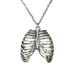 肋骨 ネックレス 骨 スカル 髑髏 ドクロ 骸骨 ユニセックス ロック パンク