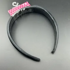 【新品】 ネコポス◆ヘアアクセサリー カチューシャ ブラック 太め シンプル◆