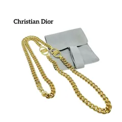 【美品】Christian Dior ネックレス 88cm CD ラインストーンのサムネイル